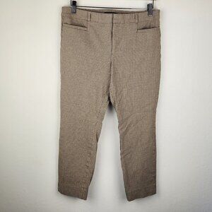 Banana Republic Sloan Houndstooth Slim Crop Pants Slacks Office Career sz 10